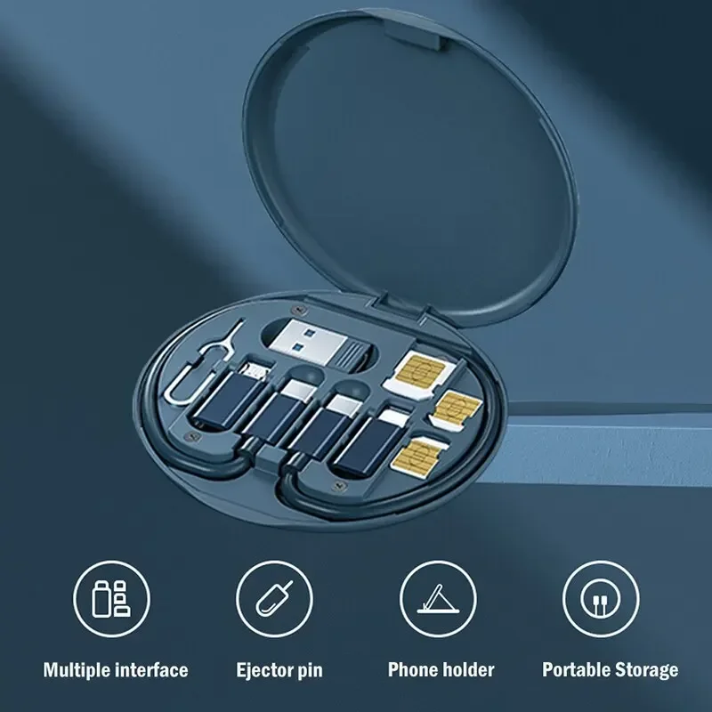 Multi-USB Typ C auf C 60 W Ladeadapterkabel-Kit USB C auf Beleuchtungskonvertierungsset USB A & Typ C auf Micro/Typ C/Beleuchtung Image