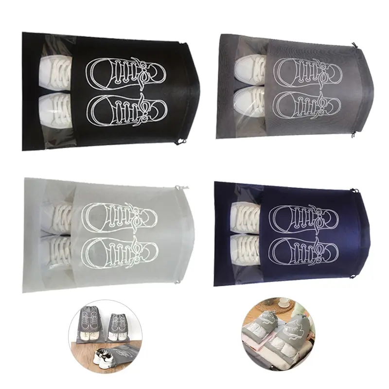 5 stücke Schuhe Aufbewahrung tasche Vlies Reise tragbare Schuhe Tasche Kordel zug Staub große Kapazität Kleidungs stück Klassifizierung Hänge taschen