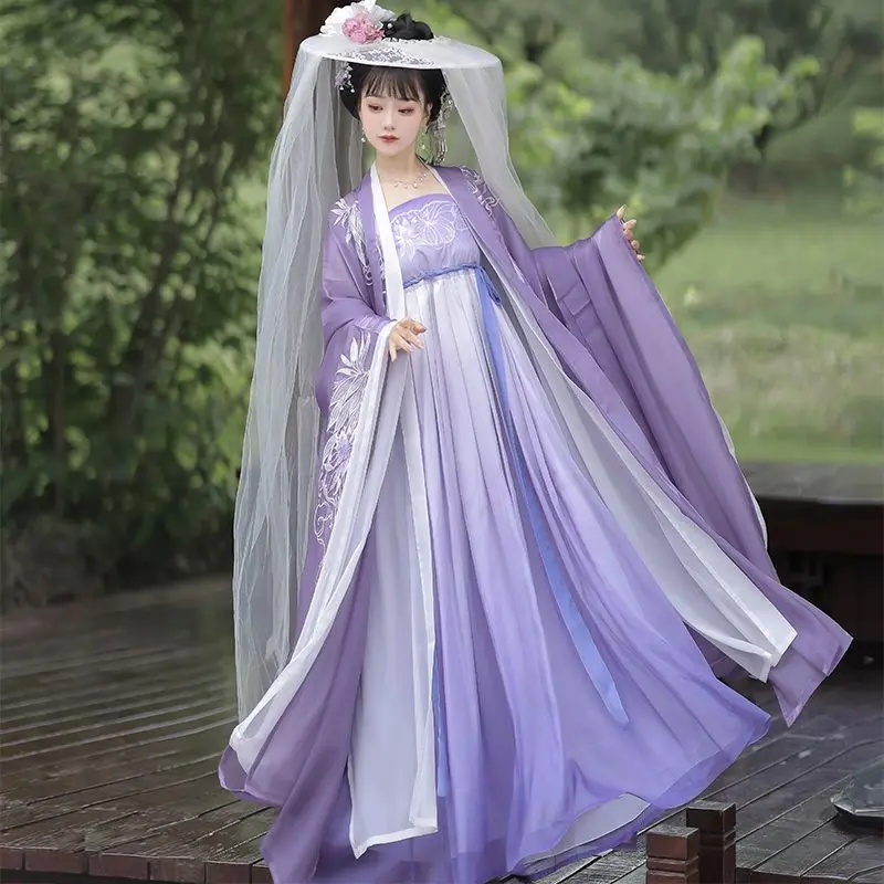 Hanfu Kleid Frauen chinesische traditionelle Stickerei Vintage Hanfu weiblichen Karneval Cosplay Kostüm Hanfu rot grün lila plus Größe