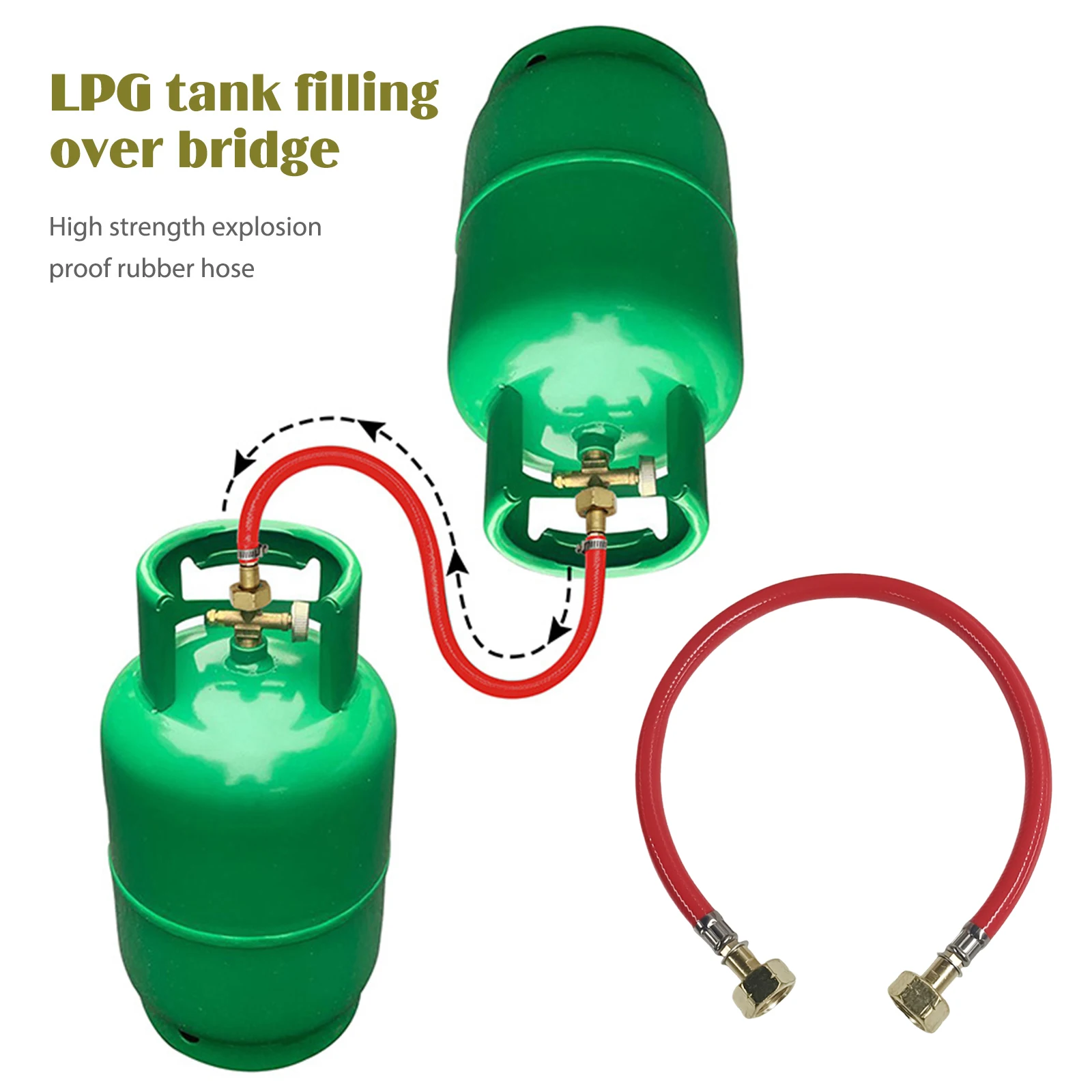 Flüssiggas flasche Aufblas verbindung Osteuropa LPG Nachfüllen Brücke Verbindung Gummis ch lauch langlebiges Outdoor-Herd Zubehör Image