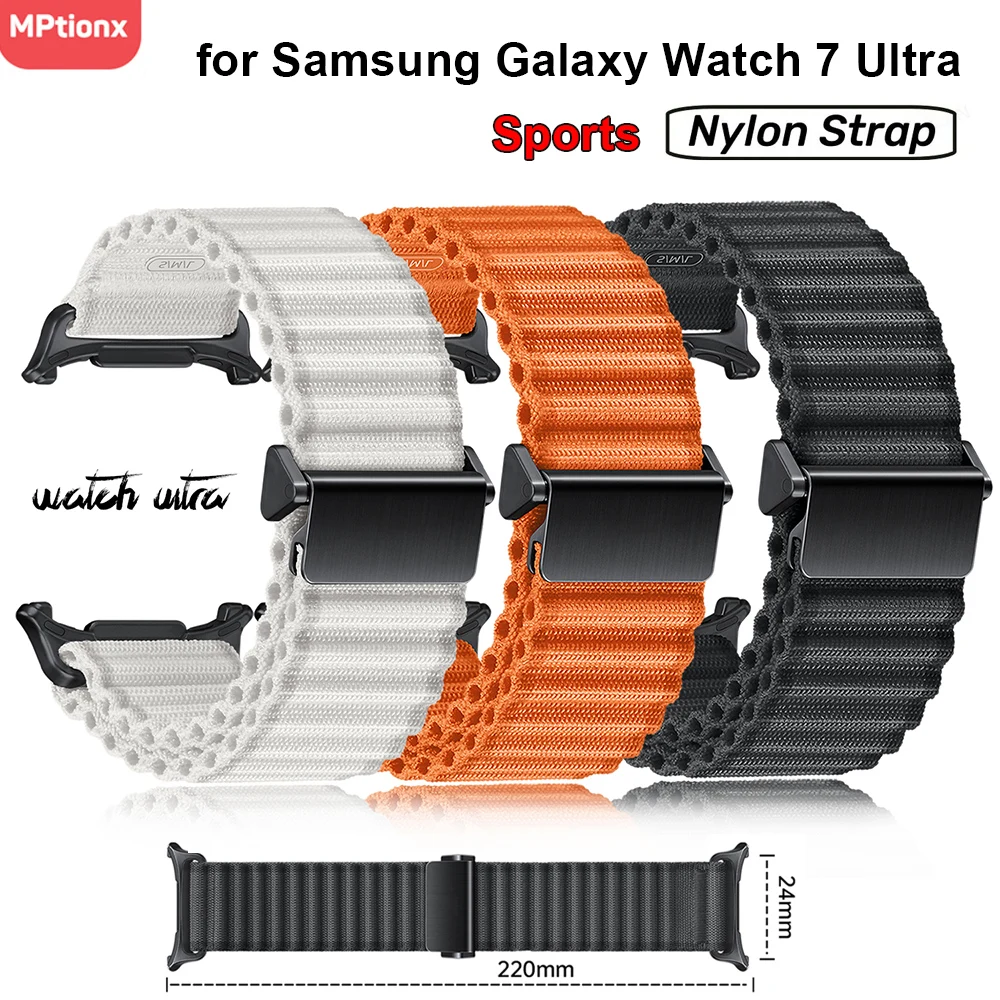 Nylon armband für Samsung Galaxy Watch 7 Ultra 47mm Band Offroad Sport Armband Armband für Galaxy Watch Ultra 47mm Armband Image
