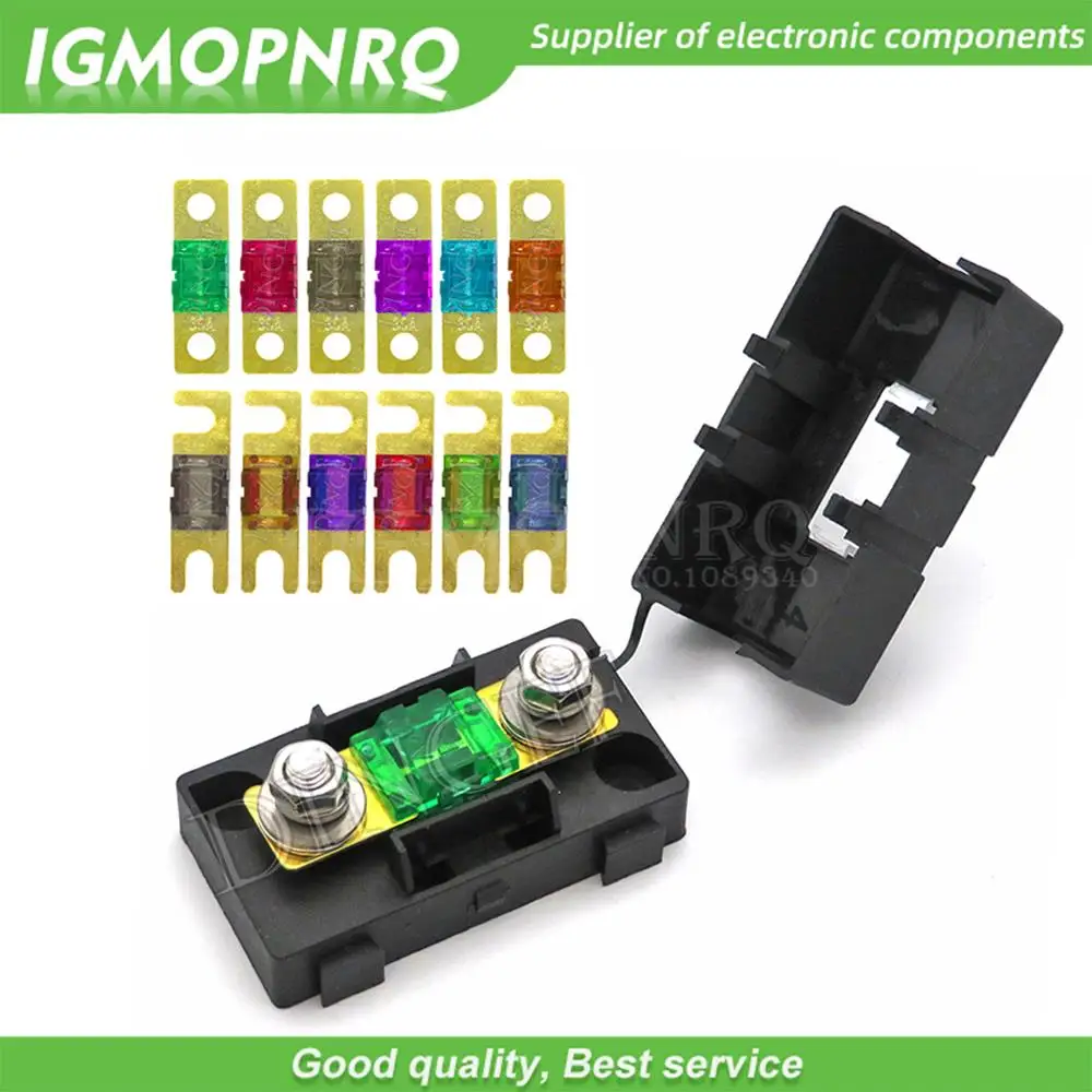 1Set ANS ANL Trompete Gabel Stecker Sicherung 20A 30A 40A 50A 60A 70A 80A 100A 150A 200A Bolzen feste versicherung film ANS-8 sicherheit platte basis Image