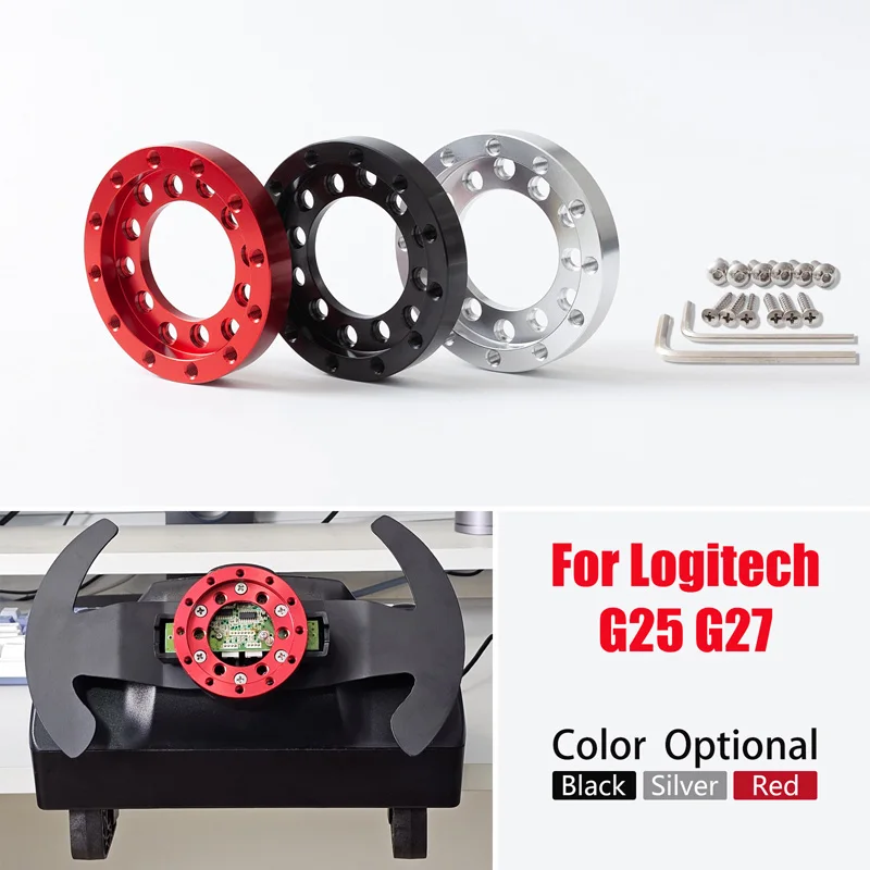 70 mm Aluminium-Adapter SIMRACING Spiellenkrad für Logitech G27 G25 Auto SIM RACING Base 13 14 Zoll Plattenmodifikation Image