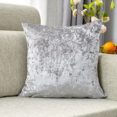 Silber Eis Samt Kissen bezug für Sofa Wohnzimmer Kissen bezug Reiß verschluss weiche moderne Wohnkultur dekorative Kissen bezug Image