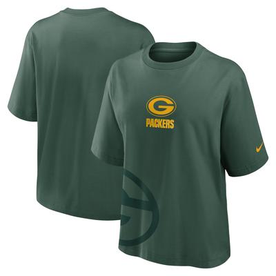 Grünes Nike Green Bay Packers Boxy-T-Shirt für Damen Image