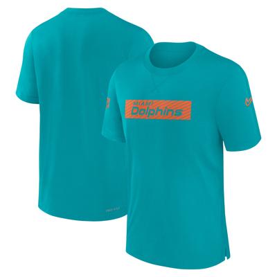 Miami Dolphins Sideline Player Performance-T-Shirt für Herren in Aquamarin Image