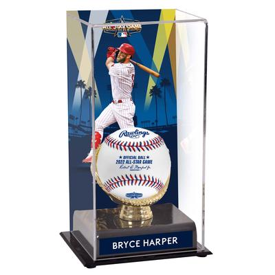 Vitrine mit goldenem Handschuh von Bryce Harper, Philadelphia Phillies, 2022 MLB All-Star Game, mit Bild Image