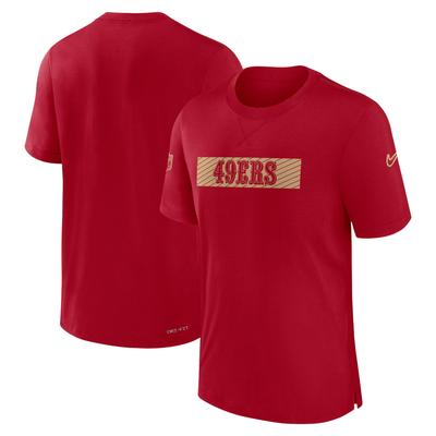 Nike Scarlet San Francisco 49ers Sideline Player Performance-T-Shirt für Herren Image
