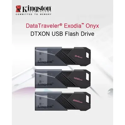 Kingston USB Pen Drive DTXON USB Flash Drive USB 3.2 PenDrives Black Usb Memory for Computer 64GB