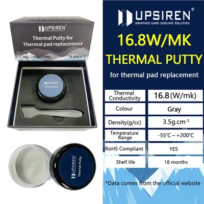 UPSIREN 16.8w/mk Thermal Putty UX Ultra PRO For VGA GPU IC Processor Rapid Cooling Thermal Pad