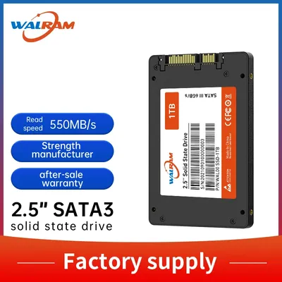WALRAM SATA3 SSD 128GB 256GB 120GB 480GB 512GB 1TB Hdd 2.5 Hard Disk Disc 2.5 " Internal Solid State