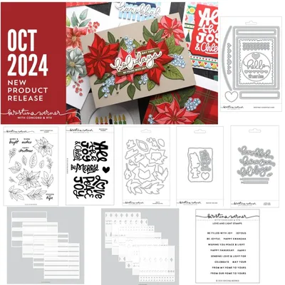 2024 Christmas Poinsettias Alphabet Plaid Bag Metal Cutting Dies Clear Stamps Stencil DIY