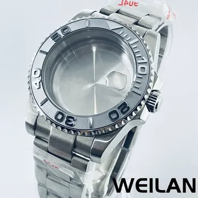 40mm NH34 NH35 NH36 NH38 NH39 NH70 ETA2824 PT5000 Movement Silver Watch SUB Case Ceramic Bezel Sapphire
