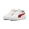 Sneaker PUMA "DOUBLECOURT", Gr. 44,5, weiß (puma weiß, intense rot), Leder, mehrfarbig, sportlich, Schuhe