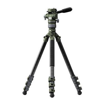 Tilta Travel Video Fluid Head with 3-Stage Carbon Fiber Tripod Legs (Forest Green TT-VT05-FB-FG