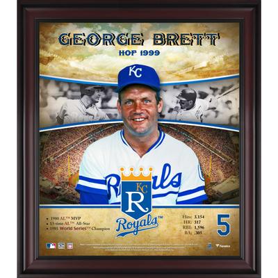 George Brett Kansas City Royals Hall of Fame Karriereprofil, gerahmt, 15 x 17 Zoll Image