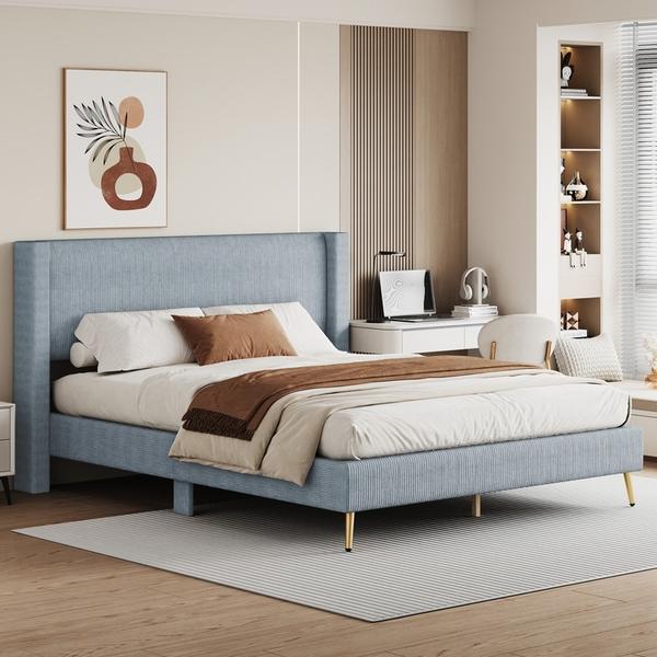 queen-size-corduroy-platform-bed-with-metal-legs/