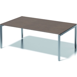 Bisley Chefarbeitsplatz/Konferenztisch Cito BxTxH 200x120x65-85cm nußbaum/silber Image