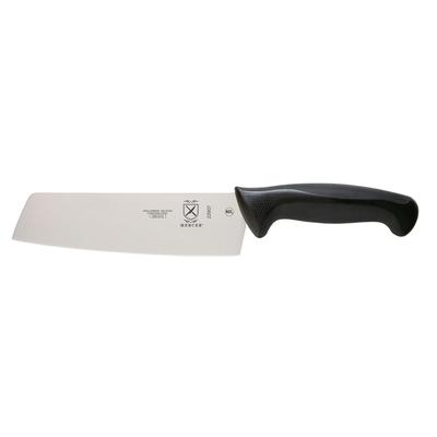 Mercer Culinary M22907 7" Nakiri Vegetable Knife w/ Black Santoprene/Polypropylene Handle, High Carbon Japanese Steel