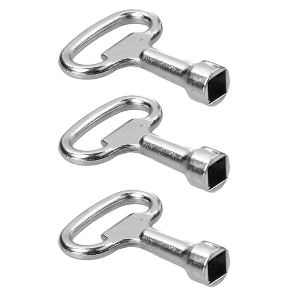 3 pezzi chiave quadrata chiave quadrata rubinetto dell'acqua chiave di ventilazione da 8 mm serratura per porta dell'armadio elettrico in acciaio inossidabile serratura a linguetta rubinetto