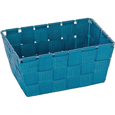 Wenko - Aufbewahrungs Korb adria Petrol Mini Regal Box Ablage Organizer Bad Büro - blau