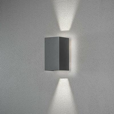 Cremona Outdoor Modern Up Down verstellbare Wandleuchte Dunkelgrau 3x 3W led, IP54 - Konstsmide