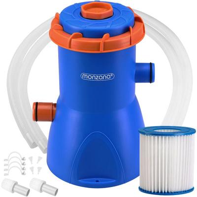 Monzana - Poolpumpe 1140, 2280, 3400, 3800 L/h Fördermenge 15-90W Pumpleistung Schläuche Image