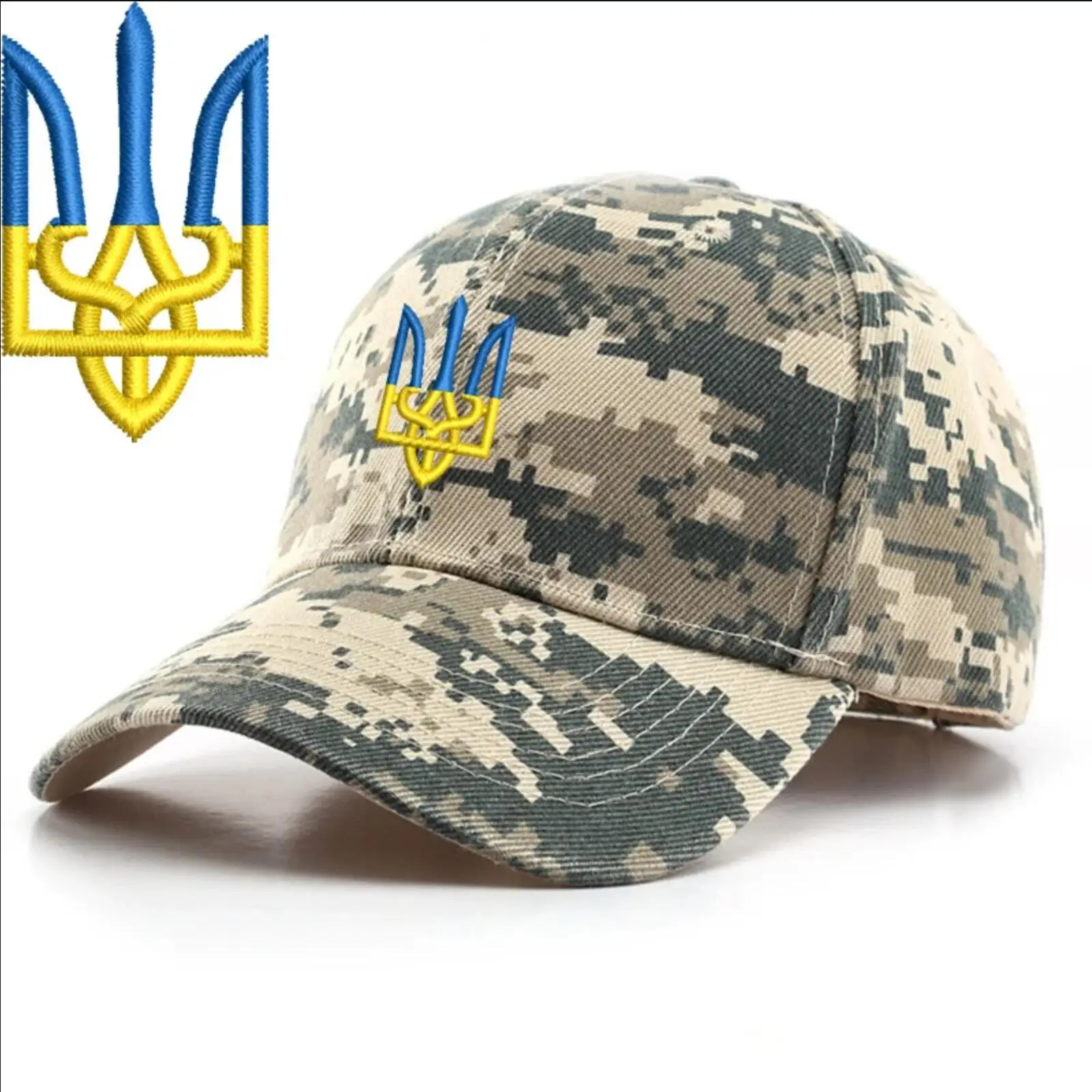 Stickerei Ukraine Dreizack Symbol Spetsnaz Special Forces Männer Frauen Junge Baseball Caps Papa Caps Snapback Einstellbare Tarnung Image