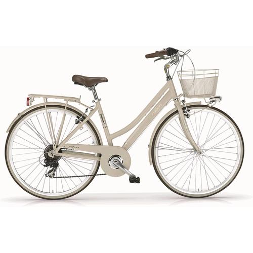 Trekkingrad MBM ""New Boulevard"" Gr. 46, beige (creme, beige), Fahrräder, 46cm, 28 Zoll (71,12cm), für Damen, Kettenschaltung