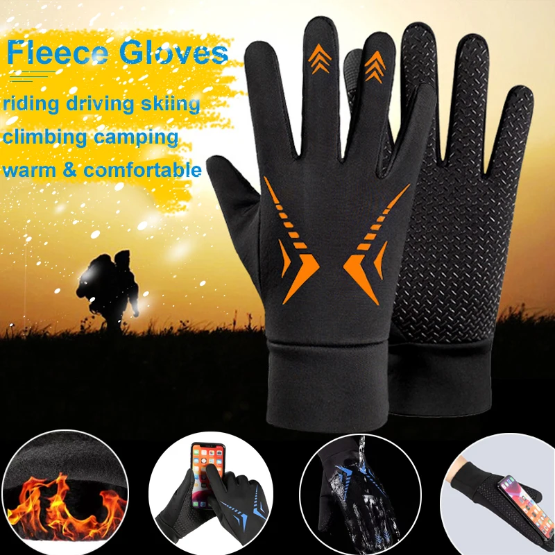 Motorrad handschuhe für Männer Winter Radfahren Thermo Touchscreen wind dichte wasserdichte Sport fahrrad Fahrrad Motorrad handschuhe Image