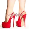 Peep Toe Plattform Sexy Sandalen Slingback Schnallen Frauen Kleid Schuhe Solide Patent Leder Stiletto Heels Sommer Party Hochzeit Schuh