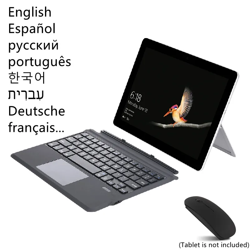 Tastatur Funda Für Microsoft Surface Pro 7 6 5 4 3 Drahtlose Englisch Russisch Spanisch Koreanische Touchpad Tastatur Für Surface Pro Image