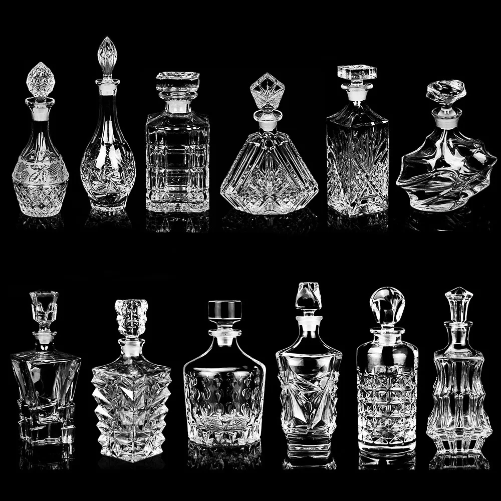 Kristallglas Kreative Hausbar mit Deckel Rotweinflasche Ausländische Weinflasche Whiskyflasche Weinflasche Bar-Zubehör Hausbars Image