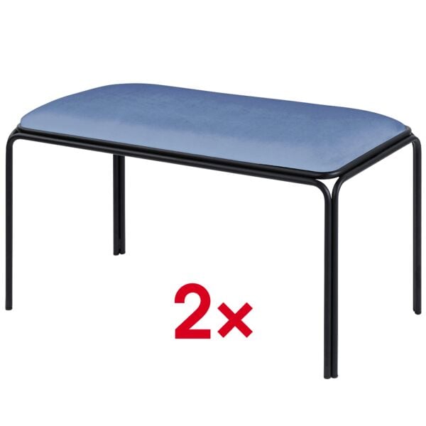 meet 2er-Set Sitzbank »meet Bistro« Sitzfläche Samt blau, 90x49.5x37.5 cm Image