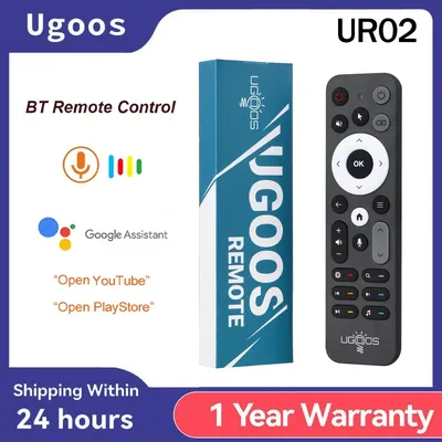 Original UGOOS UR02 BT Voice Remote Control Replacement for Ugoos TOX1 TOX3 TOX4 AM8 PRO AM6B PLUS