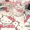 100Pcs/set Sanrio Garbage Bags Anime Hello Kitty Print Portable Household Size Pink Plastic Sack