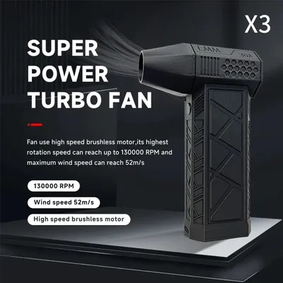 New Mini Turbo Jet Fan Electric Air Duster with 3 Gear Adjustable 130000RPM Wind Speed 52m/s Car