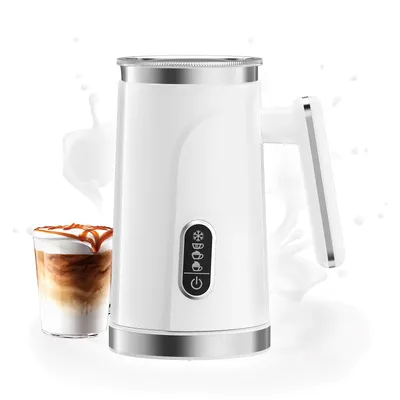 BioloMix,4 in 1 Automatic Hot and Cold Milk Frother Warmer for Latte, Foam Maker, Hot Chocolates,