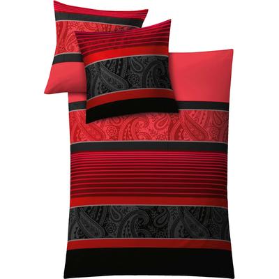 Bettwäsche KLEINE WOLKE Gr. 1, rot, B/L: 135cm x 200cm, 2-teilige Garnitur St., 2-teilige Garnitur St., Mako-Satin, B/L: 80cm x 80cm, Mako-Satin, 100% Baumwolle, Bettwäsche Image