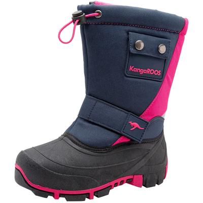 Winterstiefel KANGAROOS "Kanga-Bean II", Damen, Gr. 32, blau (navy, pink), Synthetik, Textil, sportlich, Schuhe, Snowboots, Winterboots, Winterschuhe, wasserabweisend Image
