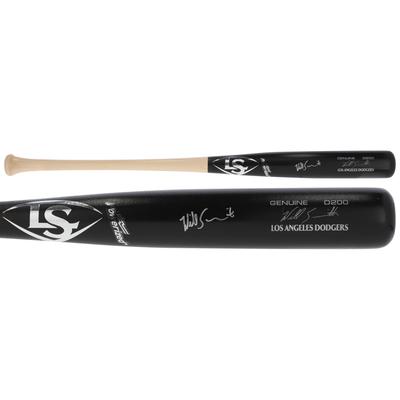 Will Smith – Los Angeles Dodgers – Signierter schwarz-blonder Louisville Slugger Game Model Bat