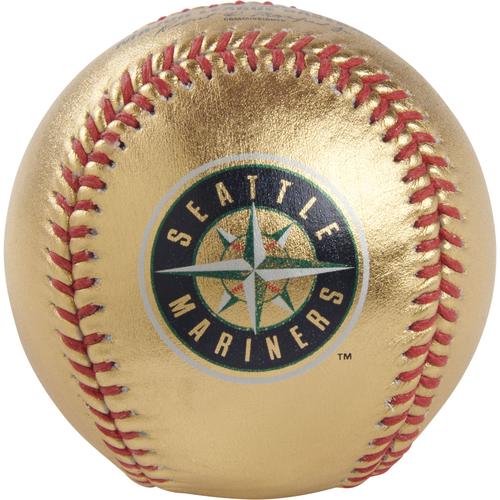 Seattle Mariners Rawlings Baseball aus goldenem Leder