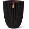 Vase Groove Elegant 34x46 cm Schwarz Capi
