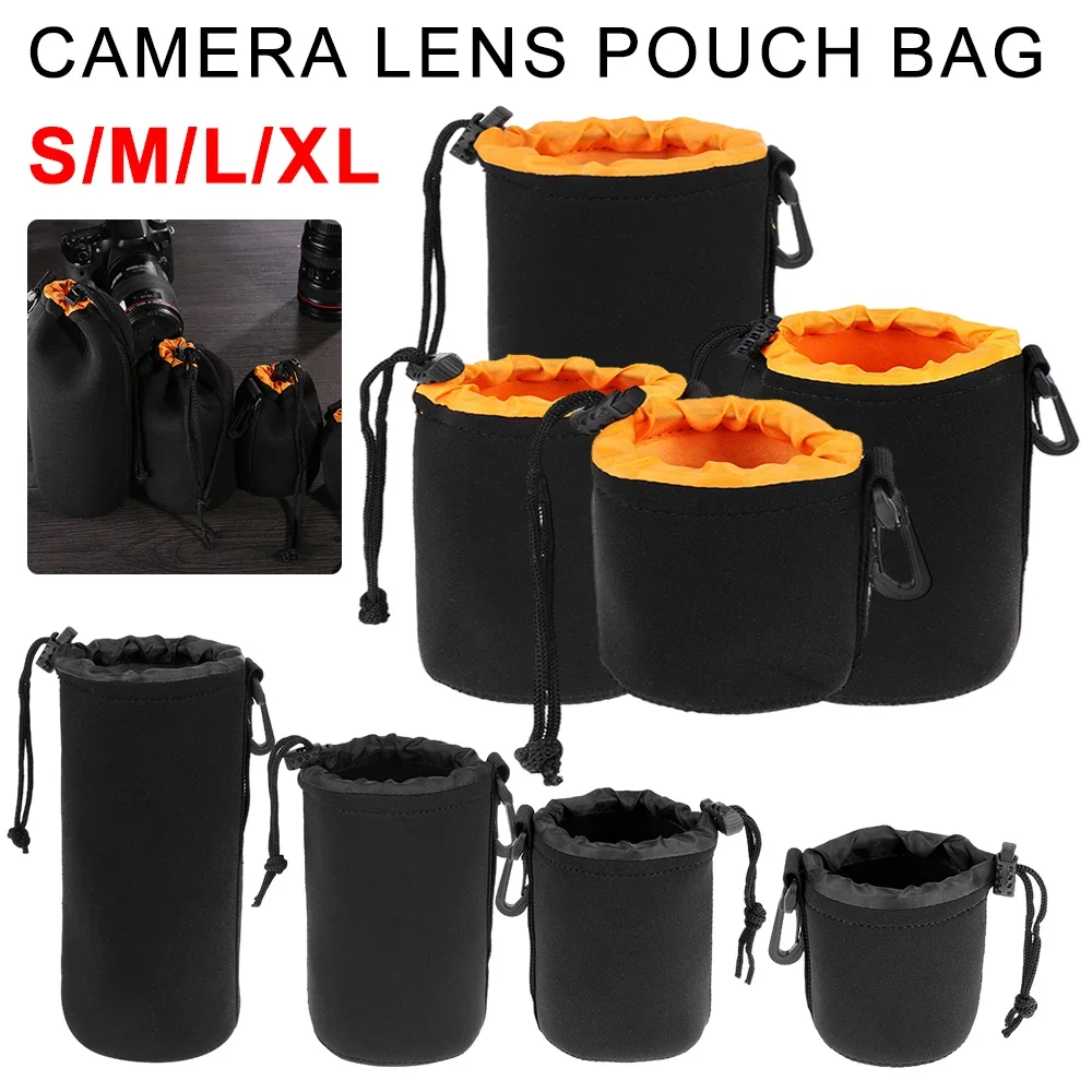 Kamera Objektiv Beutel Tasche Neopren wasserdicht Video Objektiv weichen Kordel zug Schutzhülle für Canon Sony für die meisten digitalen SLR-Kamera Image