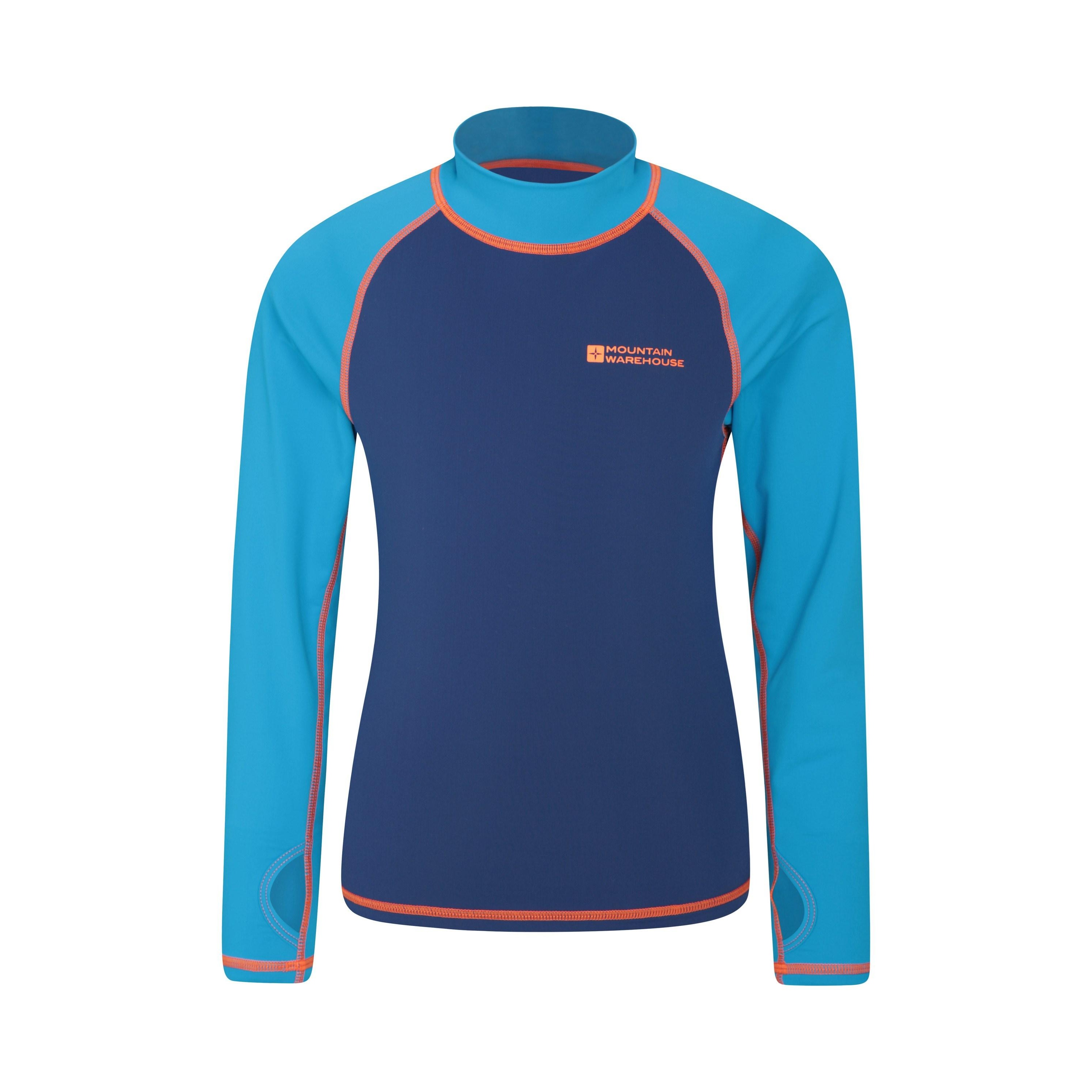 Mountain Warehouse Childrens/Kids Long-Sleeved Rash Top (Blau) Image
