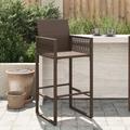 Vidaxl - Tabourets de bar de jardin lot de 2 marron résine tressée