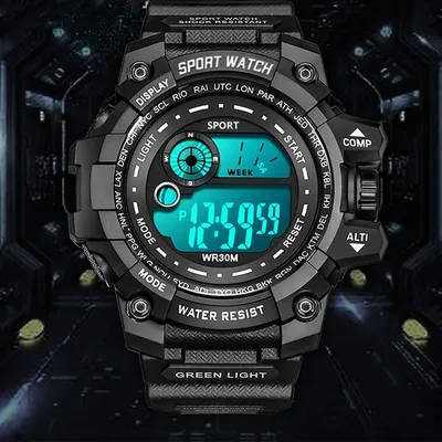 COOBOS New Men LED Digital Watches Luminous Fashion Sport Waterproof Watches For Man Date Army