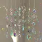 Hanging Crystal Pendant Garden Suncatcher Wind Chimes Rainbow Prism Crystal Chain for Window Drop