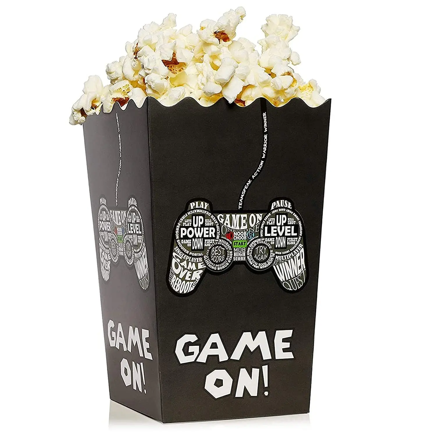 10Pcs Video Game on Theme Popcorn Box GamePad Candy Snacks Cookie Packing Boxes for Boy Birthday Game Night Party Decoration