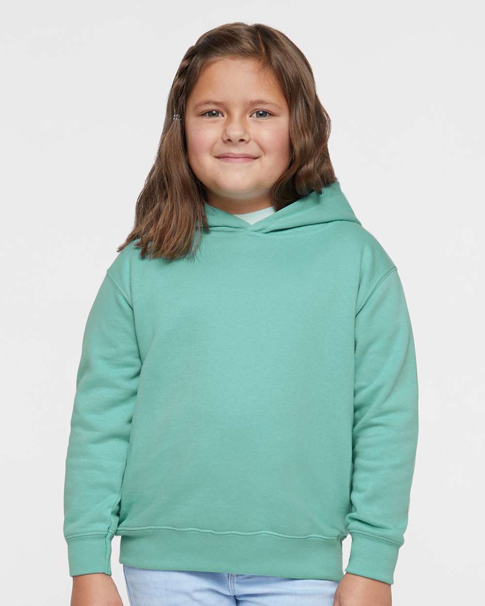 Rabbit Skins 3326 Toddler Pullover Fleece Hoodie in Saltwater size 4 | Ringspun Cotton LA3326